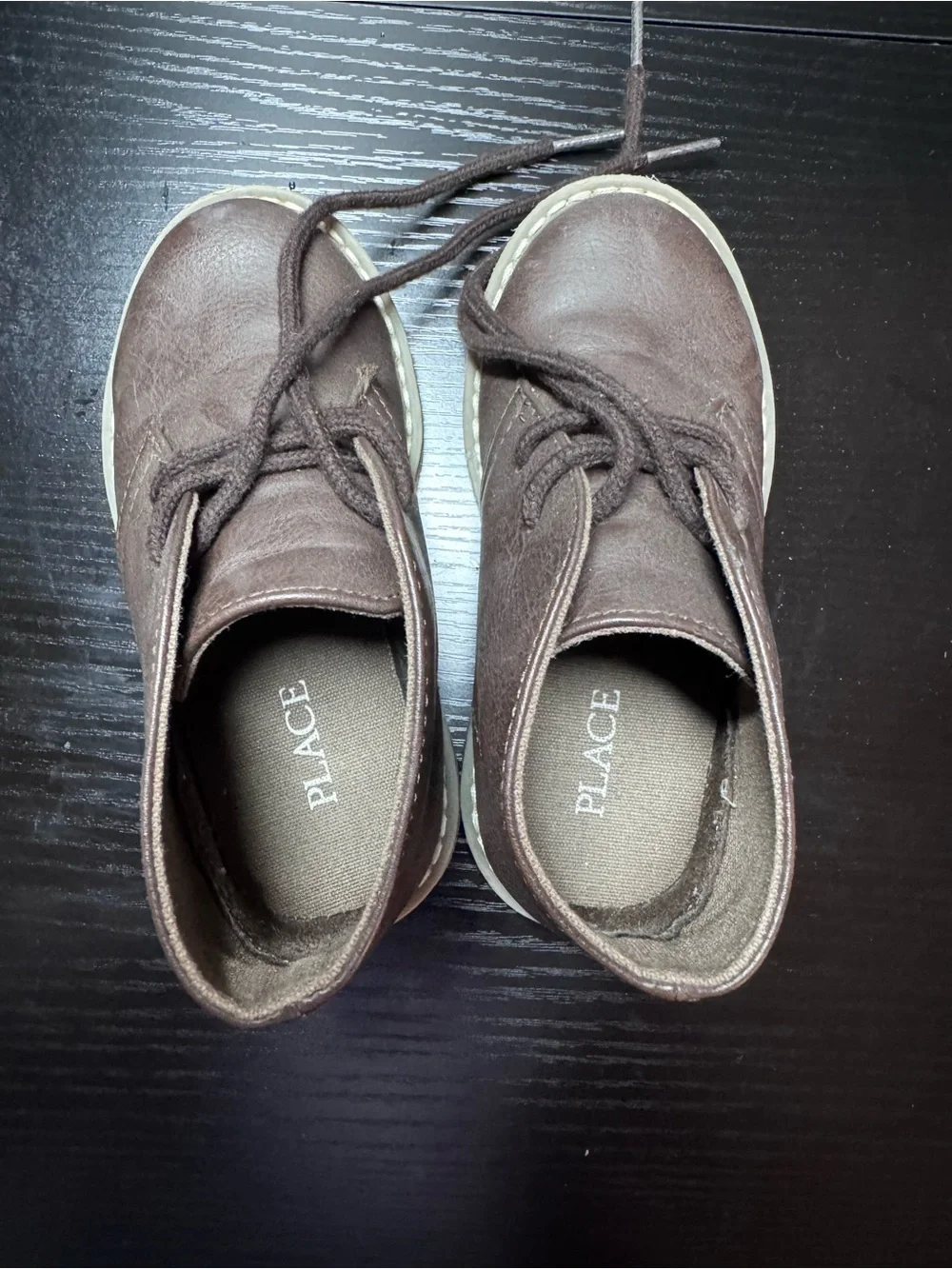 The Children's Place Dark Brown Lace-Up Kids Ankle Boots